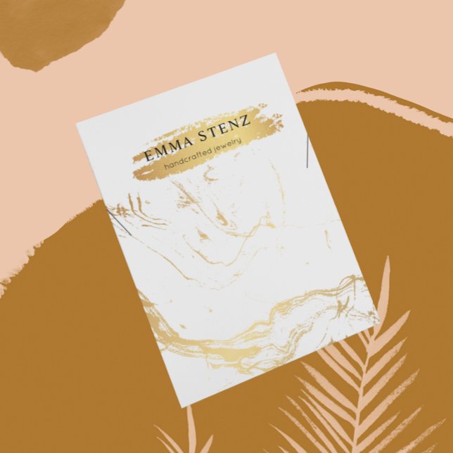 De Visite Carte d'affichage du collier ・ Logo Motif en marbr (Créateur téléchargé)