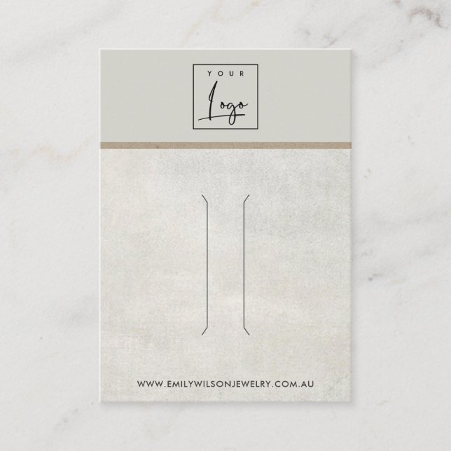 DE VISITE CARTE D'AFFICHAGE D'UN CLIP D'ÉCRAN EN BÉTON BLANC (Devant)