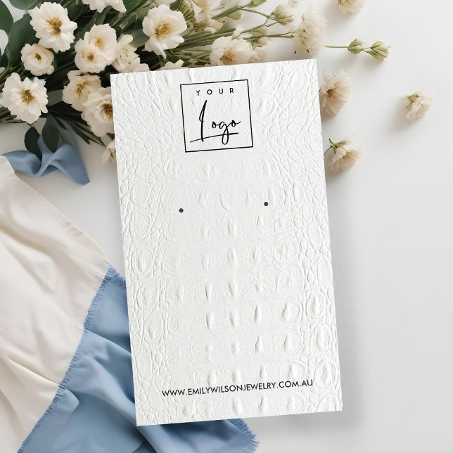 DE VISITE CARTE D'AFFICHAGE EN CUIR BLANC TEXTURE ÉTUDIANT (Créateur téléchargé)