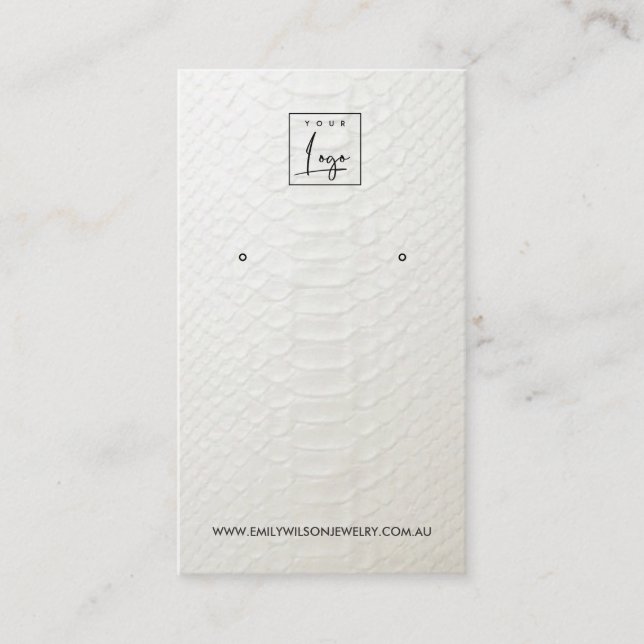 DE VISITE CARTE D'AFFICHAGE EN CUIR BLANC TEXTURE ÉTUDIANT (Devant)