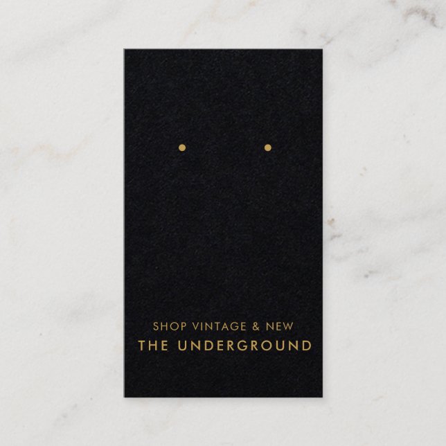 De Visite Carte d'affichage en noir et laiton (Devant)