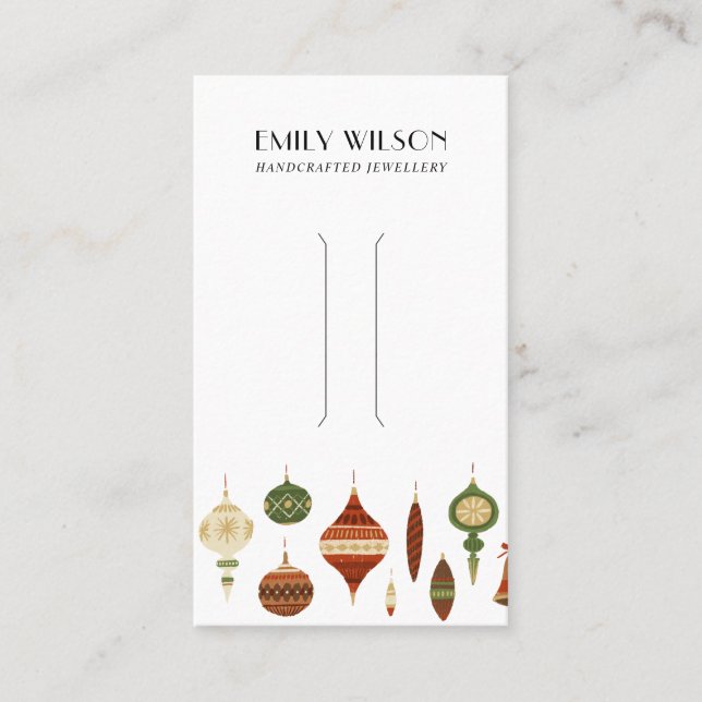 DE VISITE CARTE D'AFFICHAGE FESTIVE CHRISTMAS ORNAMENT HAIR  (Devant)