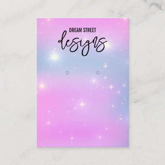 De Visite Carte d'affichage Glittery tendance (Devant)