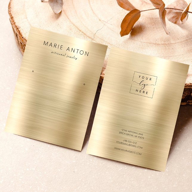 De Visite Carte d'affichage Gold Brossé Metal (Créateur téléchargé)