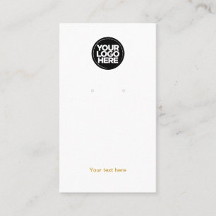 De Visite Carte d'affichage Gold White Earring Logo pour vot