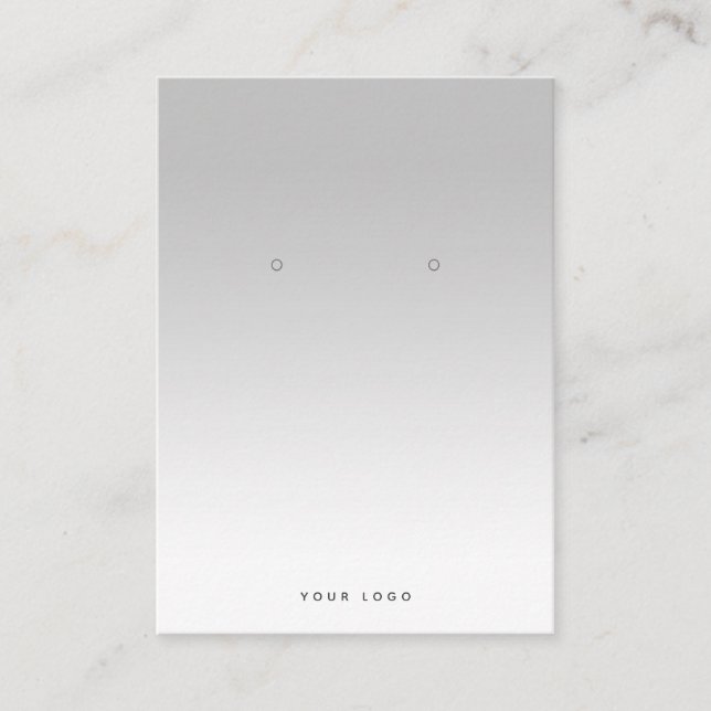 De Visite Carte d'affichage Gray blanc Gradient simple (Devant)