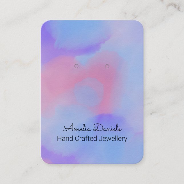 De Visite Carte d'affichage jolie couleur violet bleu rose (Devant)