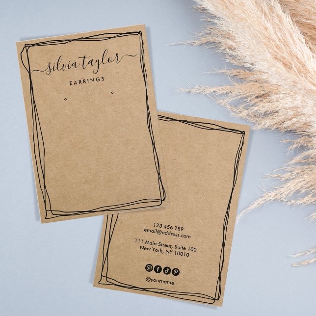 De Visite Carte d'affichage moderne Simple Calligraphie (Créateur téléchargé)