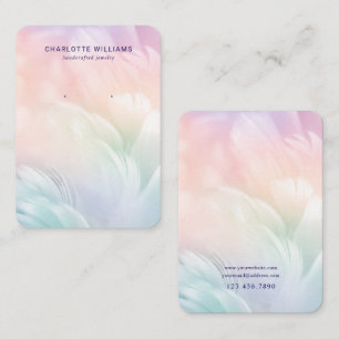 De Visite Carte d'affichage Pastel Feather Custom Jewelry