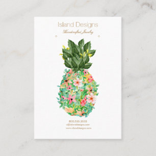 De Visite Carte d'affichage pour bijoux à ananas