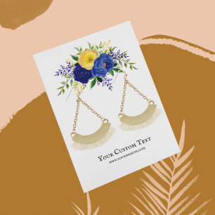 De Visite Carte d'affichage pour bijoux à oreilles ・ Aquarel