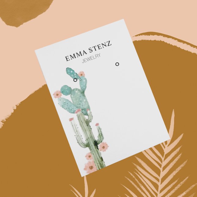 De Visite Carte d'affichage pour bijoux à oreilles ・ Cactus  (Créateur téléchargé)