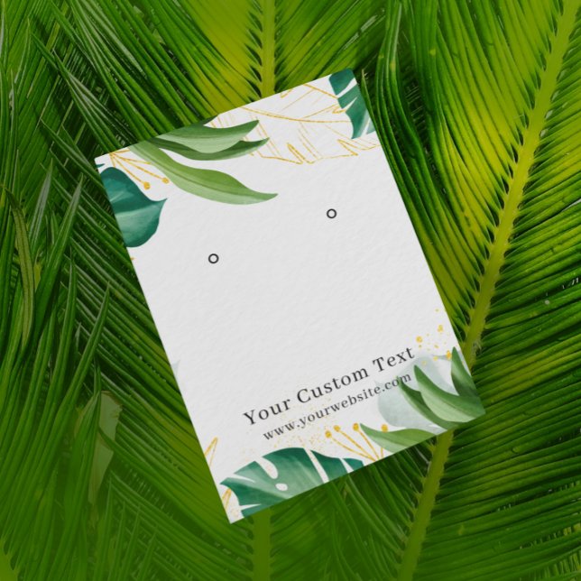 De Visite Carte d'affichage pour bijoux à oreilles ・ Or vert (Créateur téléchargé)