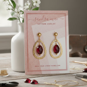 De Visite Carte d'affichage pour bijoux d'art rose pâle Dust