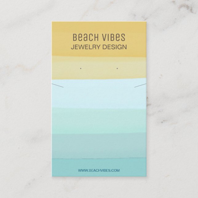 De Visite Carte d'affichage pour bijoux Summer Beach (Devant)
