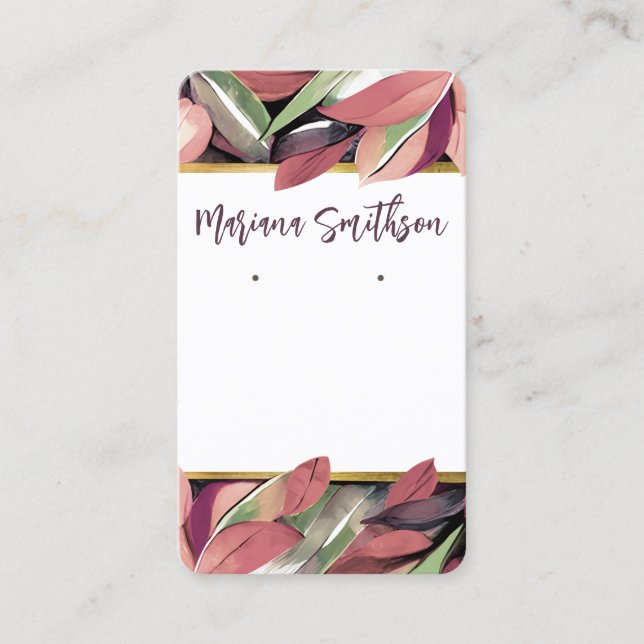 De Visite Carte d'affichage QR Code Gold Pastel Boucles d'or (Devant)