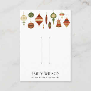 DE VISITE CARTE D'AFFICHAGE RÉTRO CHRISTMAS ORNAMENT HAIR C