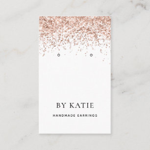 De Visite Carte d'affichage rose Gold Faux Parties scintilla