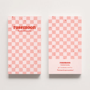 De Visite Carte d'affichage rouge rouge rose