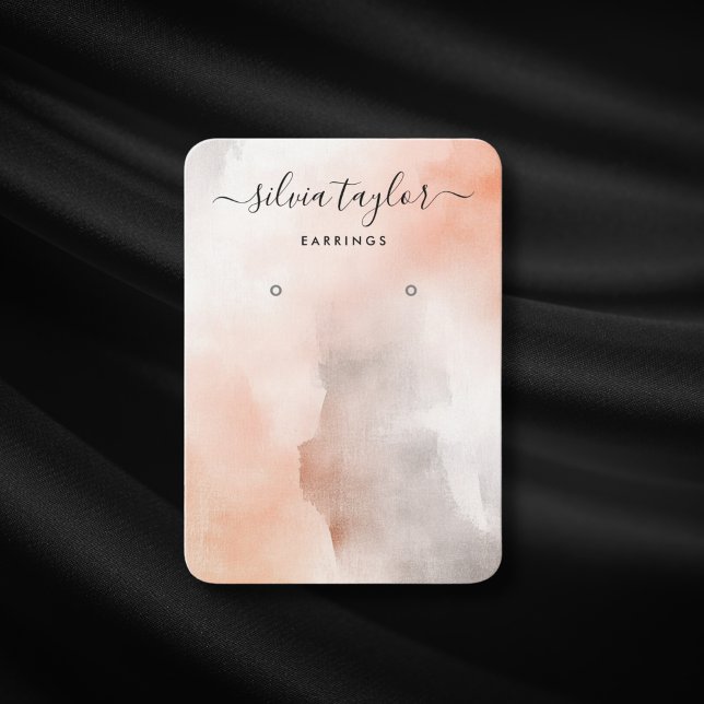 De Visite Carte d'affichage simple calligraphie blush rose o (Créateur téléchargé)