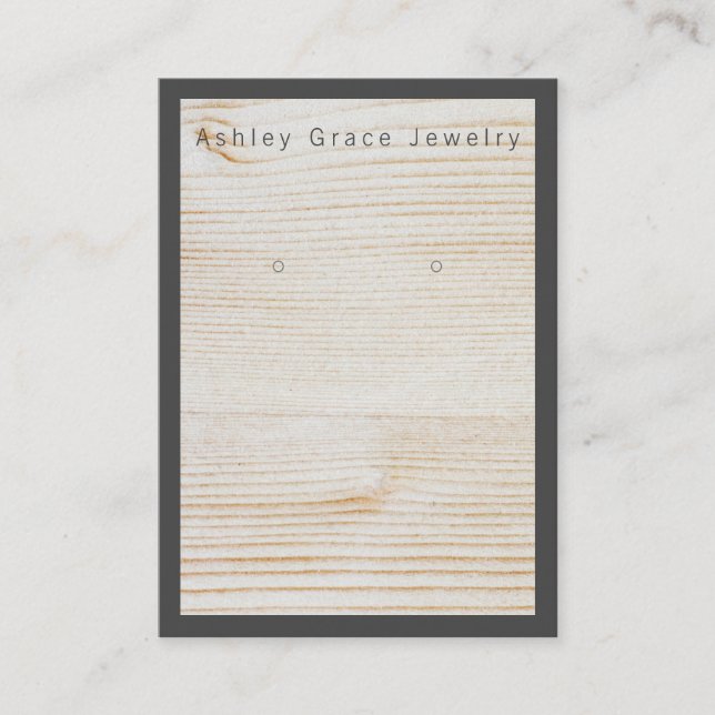 De Visite Carte d'affichage simple en bois Brown foncé (Devant)