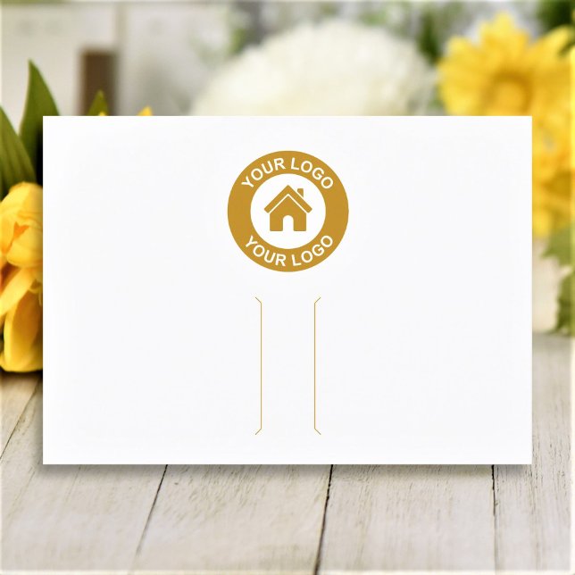 De Visite Carte d'affichage simple Logo Clip à cheveux blanc (Créateur téléchargé)