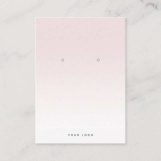 De Visite Carte d'affichage simple rose blanc dégradé (Devant)
