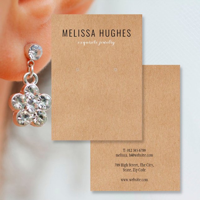 De Visite Carte d'affichage simple Rustique Kraft (Créateur téléchargé)