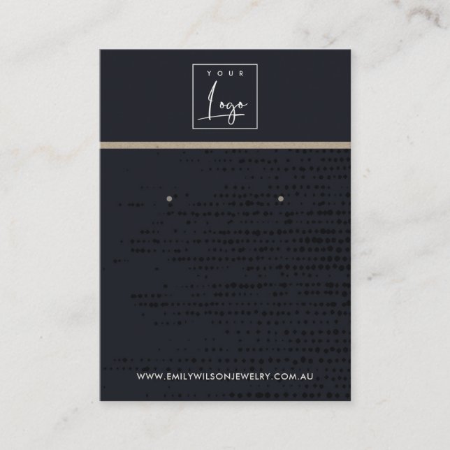DE VISITE CARTE D'AFFICHAGE URBAN BLACK KRAFT DOTS STUD EARR (Devant)