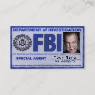 De Visite Carte d'agent du FBI