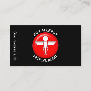 De Visite Carte d'alerte Médicale SOY Allergy
