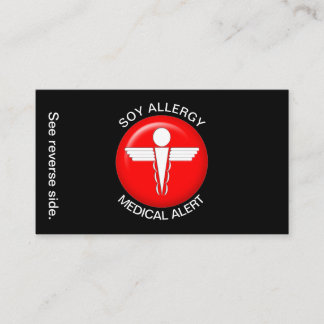 De Visite Carte d'alerte Médicale SOY Allergy
