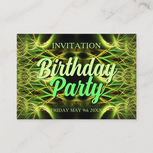 De Visite Carte d'anniversaire mini carte d'invitation (Devant)