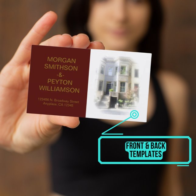De Visite Carte d'appel des couples - Photo avec la frontièr (This design has easily customizable templates for text and photo.)