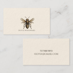De Visite Carte d'appel élégante Gold Bee Illustration