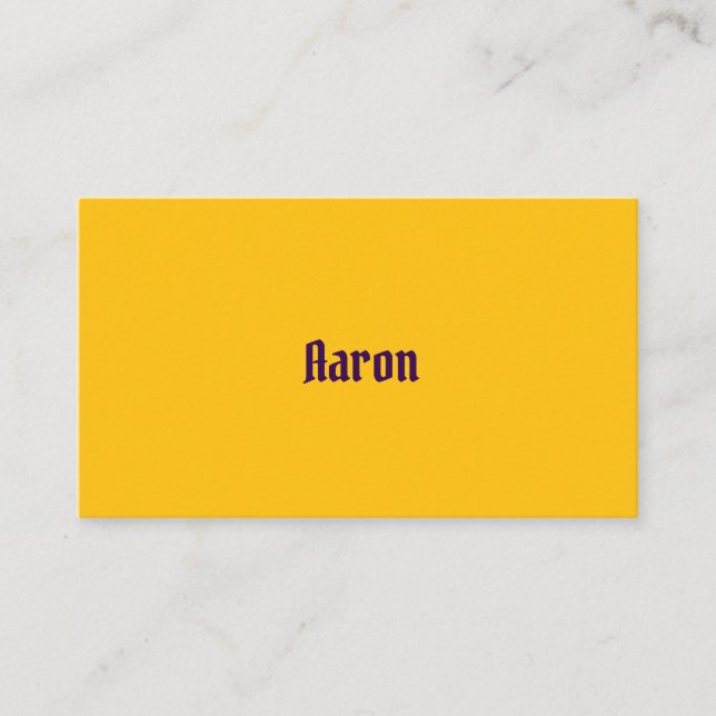 De Visite Carte d'appel jaune (Devant)