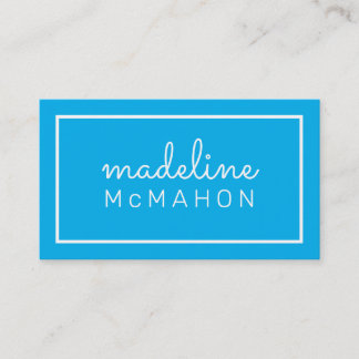 De Visite CARTE D'APPEL preppy moderne chic simple aqua bleu