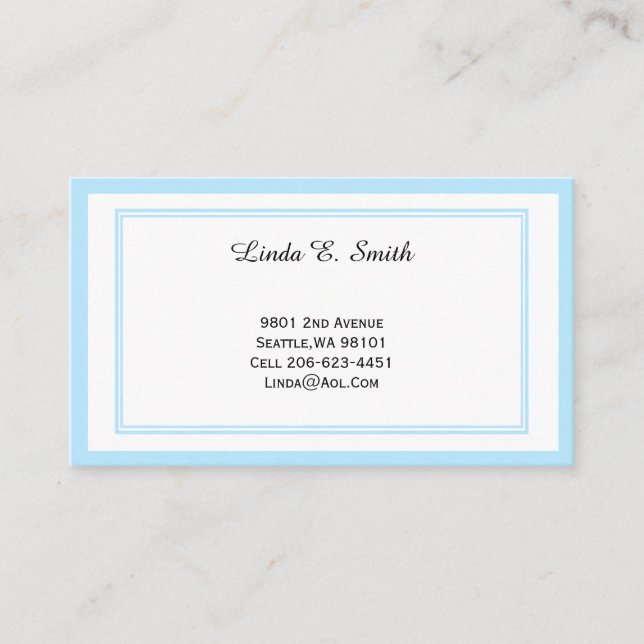 De Visite Carte d'appel standard (Devant)