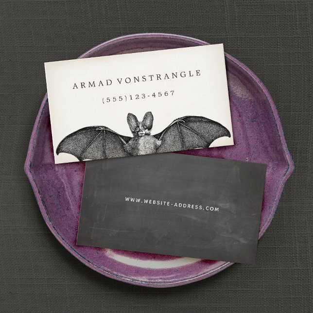 De Visite Carte d'appel Vampire Bat Halloween (Créateur téléchargé)