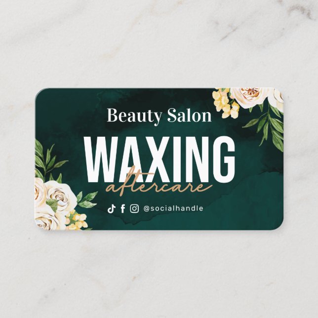 De Visite Carte d'après-garde Spring Green Waxing (Devant)
