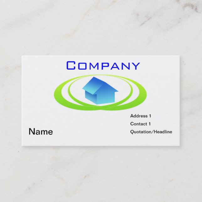 De Visite Carte d'entreprise immobilière (Devant)