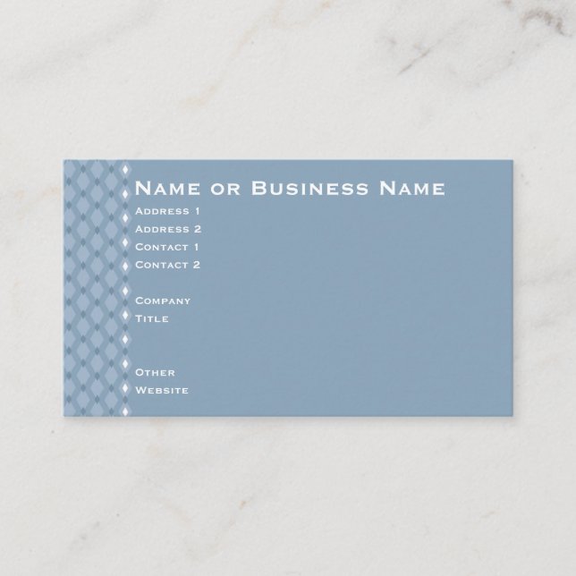 De Visite Carte d'hiver bleu acier (Devant)