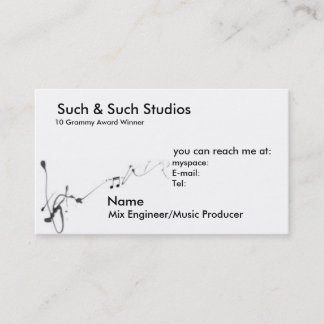De Visite Carte d'industrie musicale