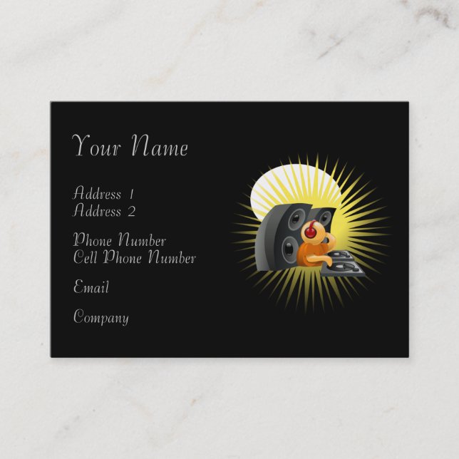 De Visite Carte d'industrie musicale - DJ (Devant)