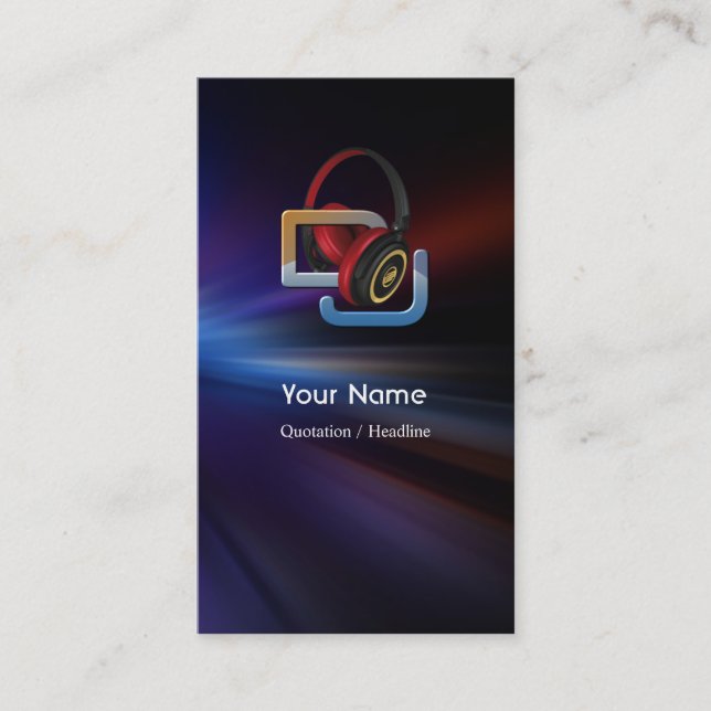 De Visite Carte d'industrie musicale du DJ (Devant)