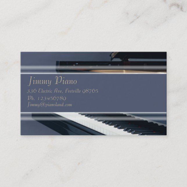De Visite Carte d'industrie musicale - piano (Devant)