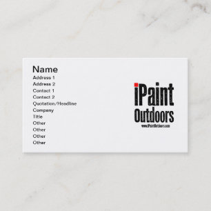 De Visite carte d'iPaintOutdoors