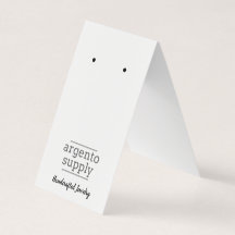 Carte D'Oreille Fold-Over Personnalisée, Logo En B