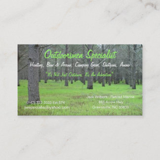 De Visite Carte d'Outdoorsmen