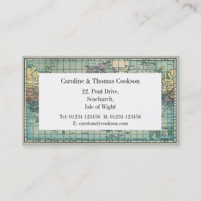 De Visite Carte du monde (Devant)